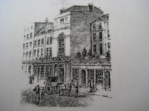 Engraving of Thatched House Tavern, St James’.